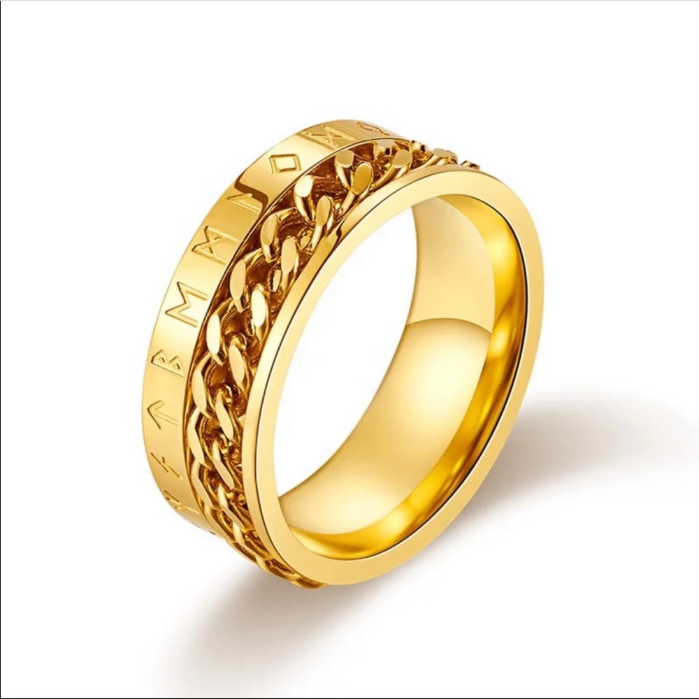 Men’s Stainless Steel Nordic Ring - Picture 8 of 8